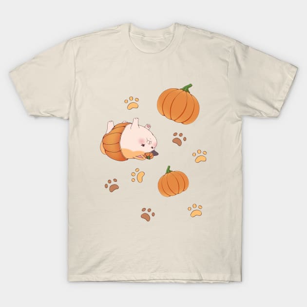 FFXIV - Halloween Pumpkins Fat Cat T-Shirt by Thirea